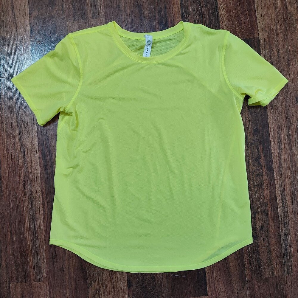 Lululemon Lightweight Stretch Running Short Sleeve Top Size 8 BRIGHT yellow